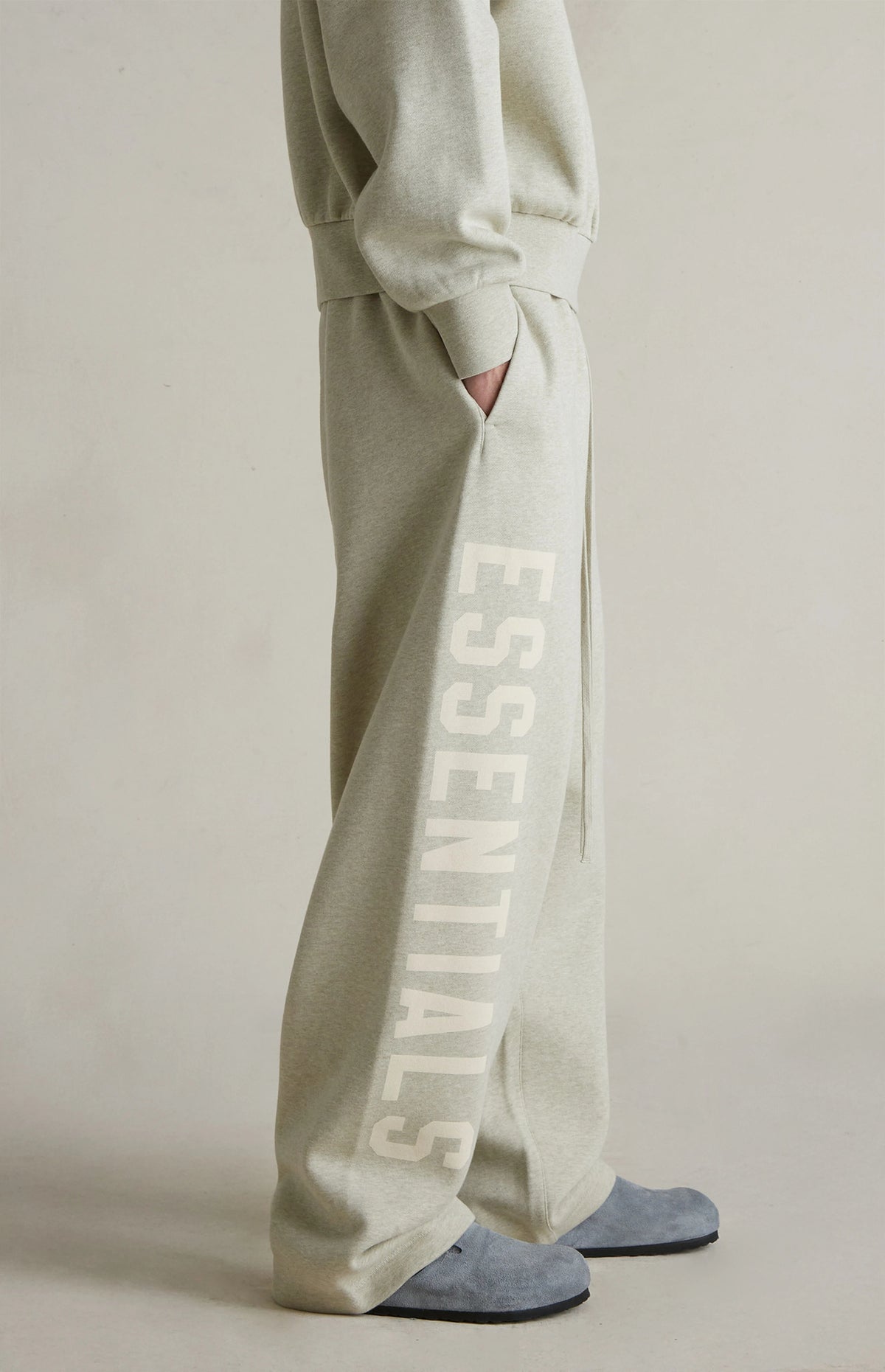 Pantalons Logo Essentials Beige