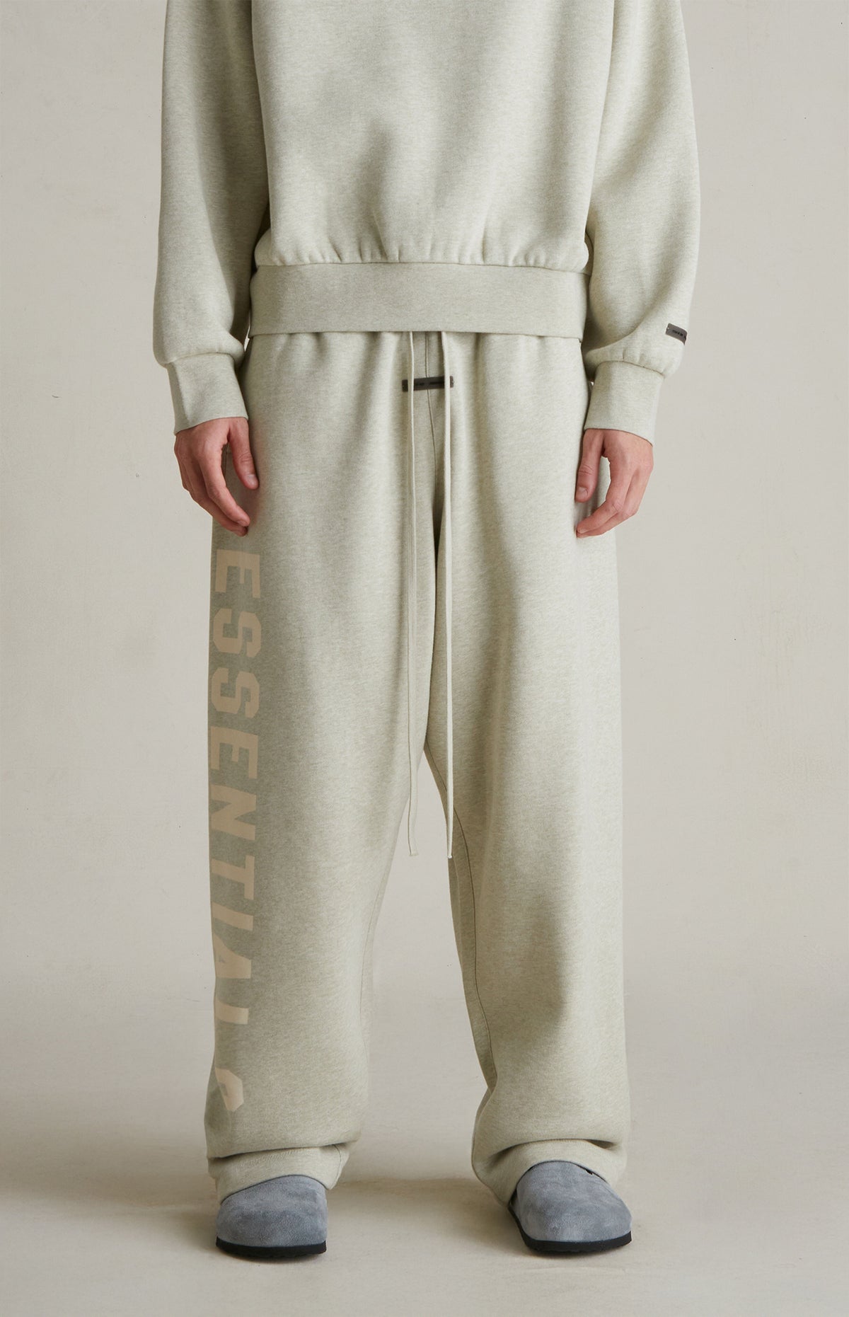 Pantalons Logo Essentials Beige
