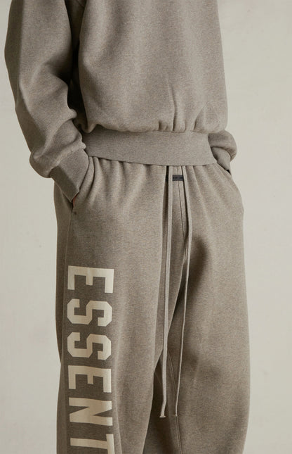 Pantalons Logo Essentials Marron Sable
