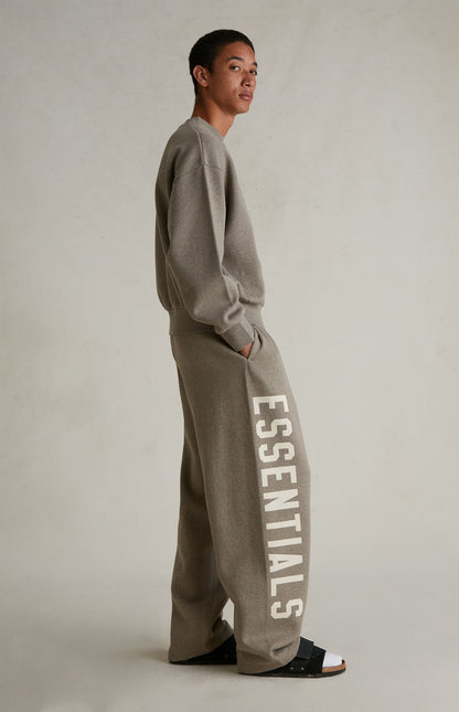 Pantalons Logo Essentials Marron Sable