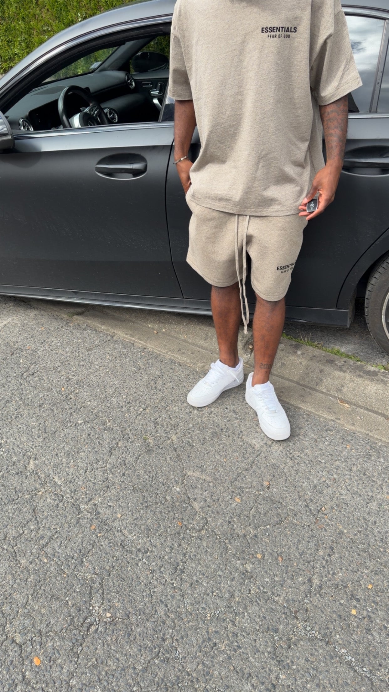 FW24 Essentials Short tee shirt ( Heather Grey)