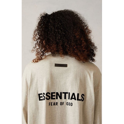 T-shirt Essentials Manche Longues Beige