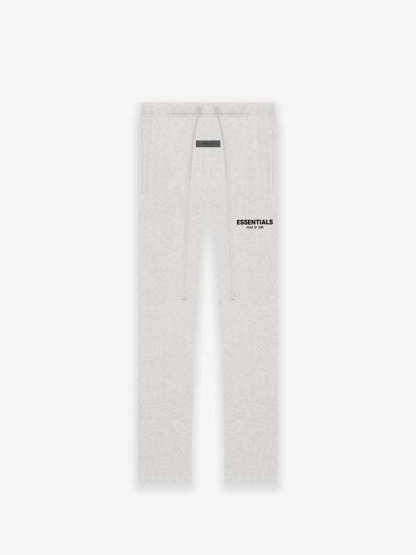 Pantalons Large Essentials Gris Claire